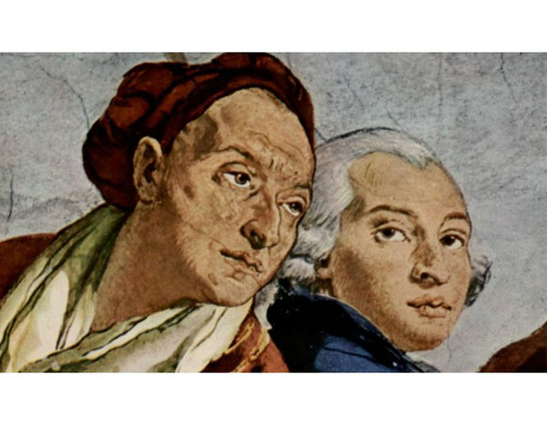 Frescoes stairwell of the Würzburger residence castle, scenes to the apotheosis of the prince bishop 6 