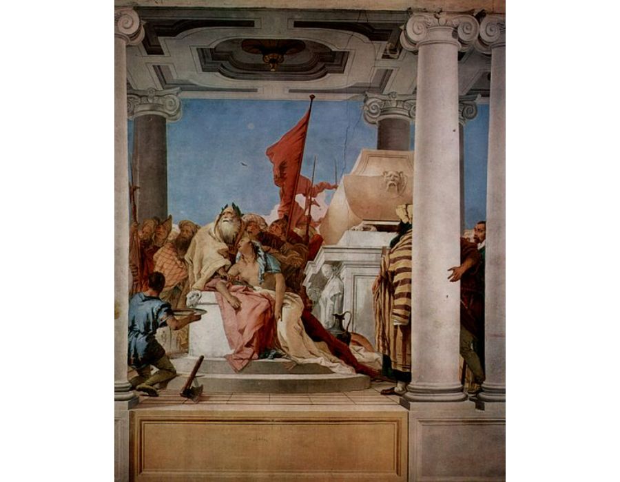 Frescoes in the Villa Valmarana 'ai Nani', Vicenza, scene, The Sacrifice of Iphigenia