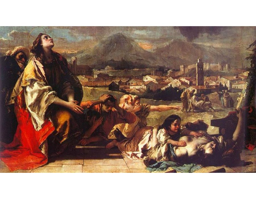 St. Thecla Liberating the City of Este from the Plague (detail) 1759
