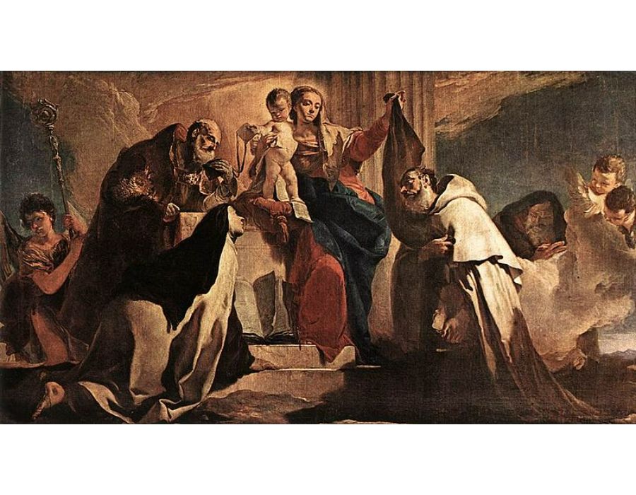 The Madonna of Mount Carmel (detail) 1730s
