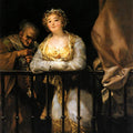Maja y celestina al balcón 