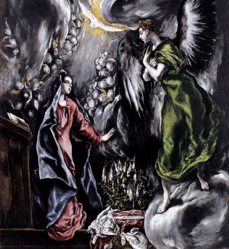 The Annunciation (detail 1) 1597-1600