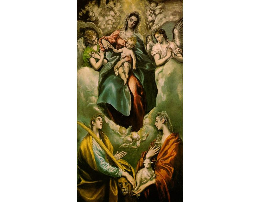 Virgin And Child With St Martina And St Agnes 1597-99