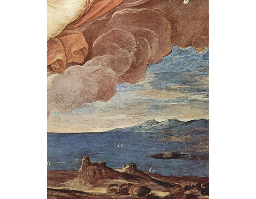 Aurora (Apollo follows the voraneilenden Aurora in his car), Detail 1

