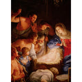 The Adoration of the Shepherds detail of the group surrounding Jesus
