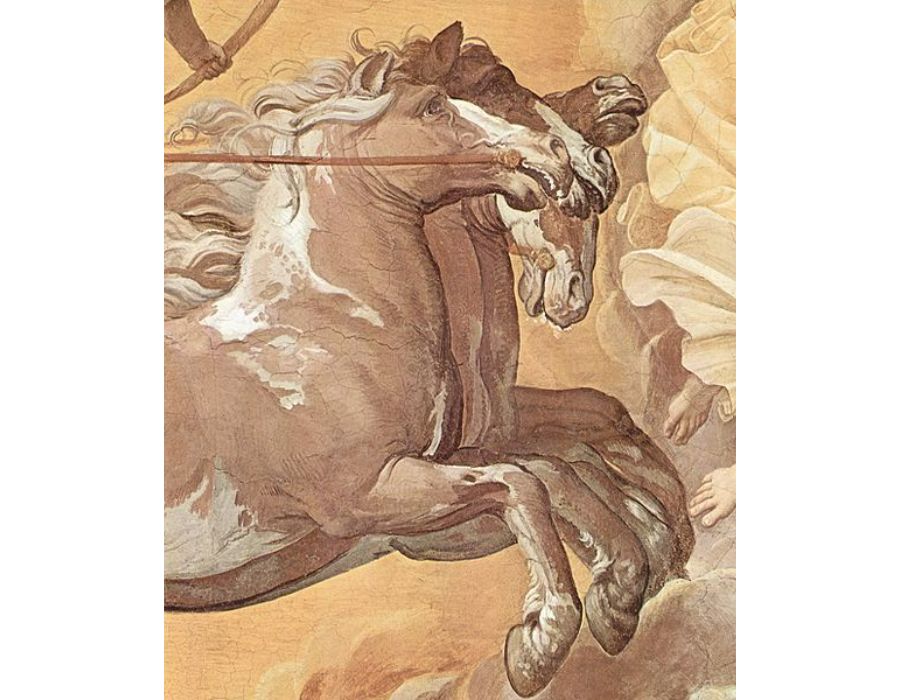Aurora (Apollo follows the voraneilenden Aurora in his car), Detail 2
