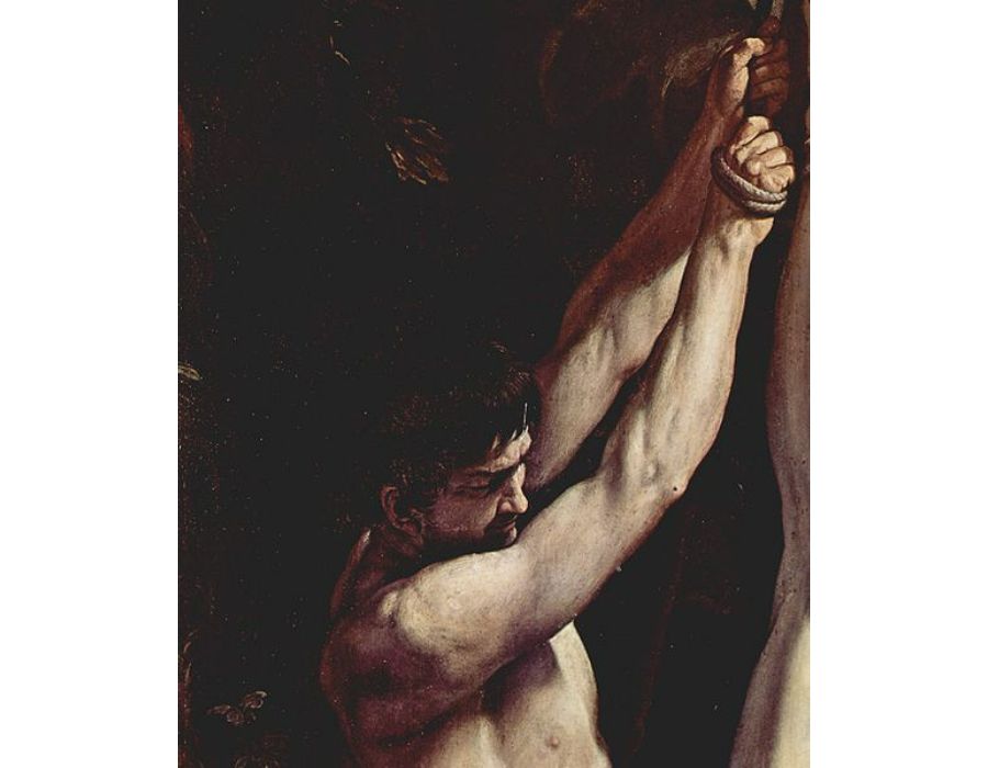 Crucifixion of St. Peter, Detail