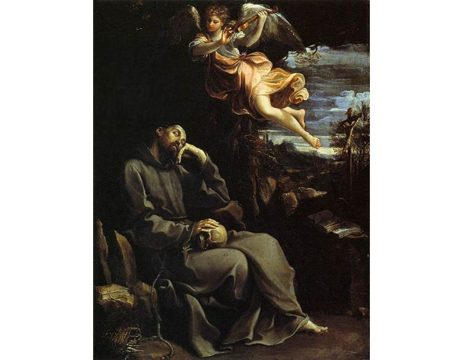 St Francis Consoled by Angelic Music