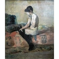 Nude woman on a divan 