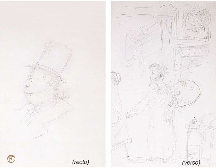 Tete d'homme au chapeau haut-de-forme 