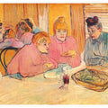 The ladies in the brothel dining-room 