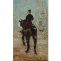 Artilleur A Cheval, Vue De Dos 