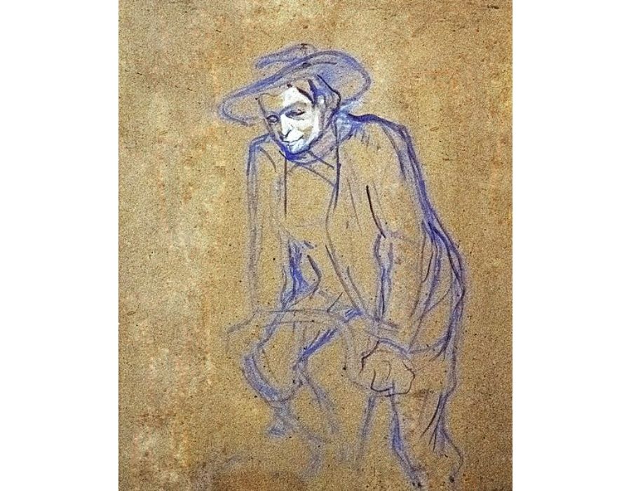 Aristide Bruant on His Bicycle 