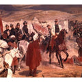 Marshal Thomas Bugeaud 1784-1849 and Colonel Joseph Vantini Yousouf 1808-66 During the Conquest of Algeria, 1846 Painting by Horace Vernet
