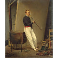 Self-Portrait with Pipe Painting by Horace Vernet