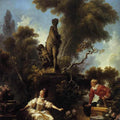 The Progress of Love: The Meeting 1773 Painting by Jean-Honore