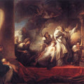 High Priest Coresus Sacrificing Himself to Save Callirhoe Painting by Jean-Honore