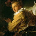 Music a portrait of Monsieur de la Breteche brother of the Abbot of Saint Non Painting by Jean-Honore