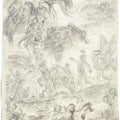 Ruggiero arrives at the threshold of Alcinas palace Painting by Jean-Honore