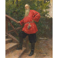 Vladimir Vasilievich Stasov in a dacha in Starozhilovka village, near Parlogovo (St. Petersburg) 