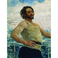 Portrait of writer Leonid Nikolayevich Andreyev on a yacht 