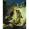 Cry of prophet Jeremiah on the Ruins of Jerusalem (on a Bible subject) 