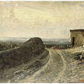 The road from Montmartre in Paris 