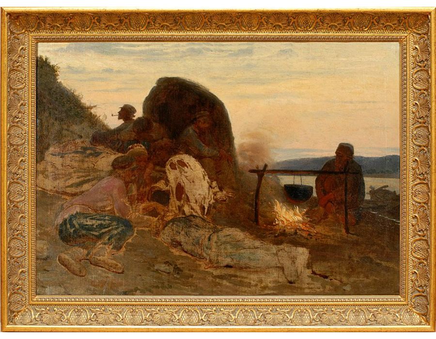 Barge Haulers at the Fire 