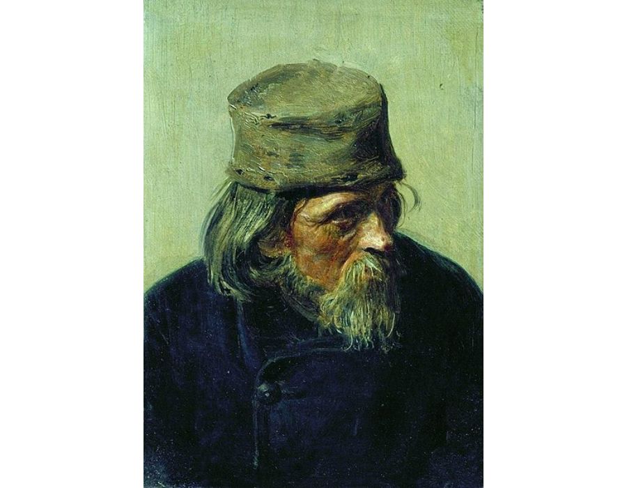 Seller of student works at the Academy of Arts 