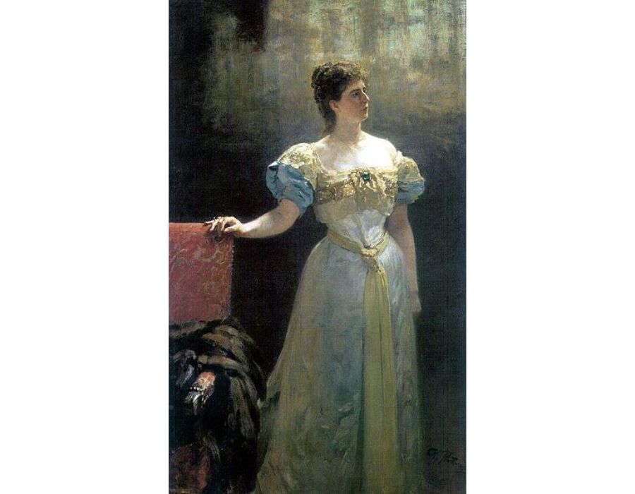 Portrait of Princess Maria Klavdievna Tenisheva, patroness of the arts, philanthropist and enamel artist 