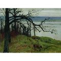 View of Volga from the high bank Painting by Isaac Ilyich Levitan