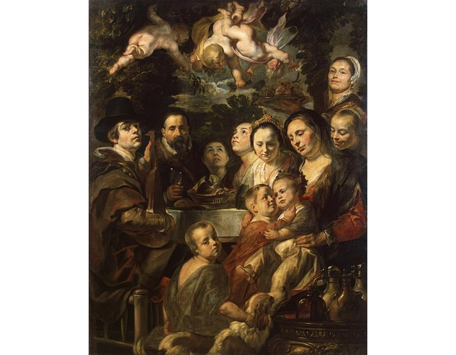 Self Portrait among Parents, Brothers and Sisters 