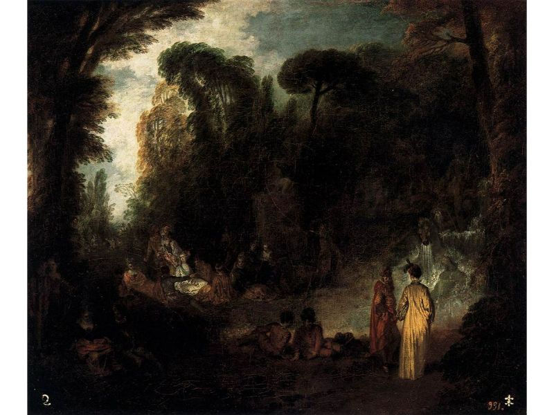 Gathering by the Fountain of Neptune 1714 