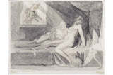 The Nightmare Leaving Two Sleeping Women Painting artwork preview
