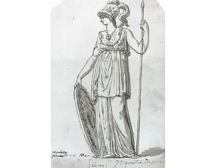 Minerva 1776-77 Painting by Jacques Louis David