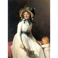 Portrait of Emilie Sériziat and her Son 1795 Painting by Jacques Louis David