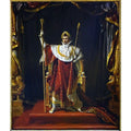 Portrait of Napoleon in imperial garb Painting by Jacques Louis David.