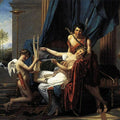 Sappho and Phaon 1809 Painting by Jacques Louis David