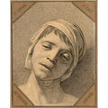 Head of the Dead Marat 1793 Painting by Jacques Louis David