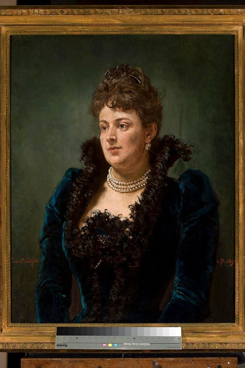 Bona Ossowiecka Painting by Jan Matejko