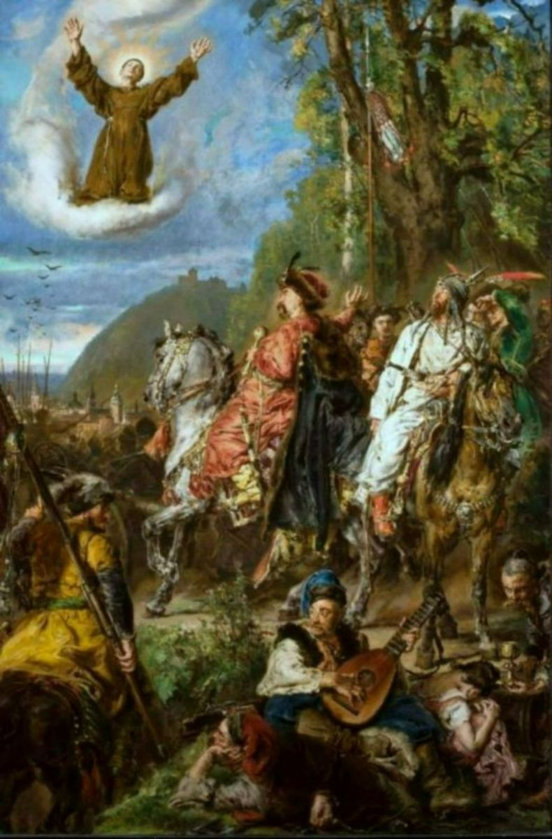 Bohdan Chmielnicki and Tuhaj-Bej at Lviv Painting by Jan Matejko