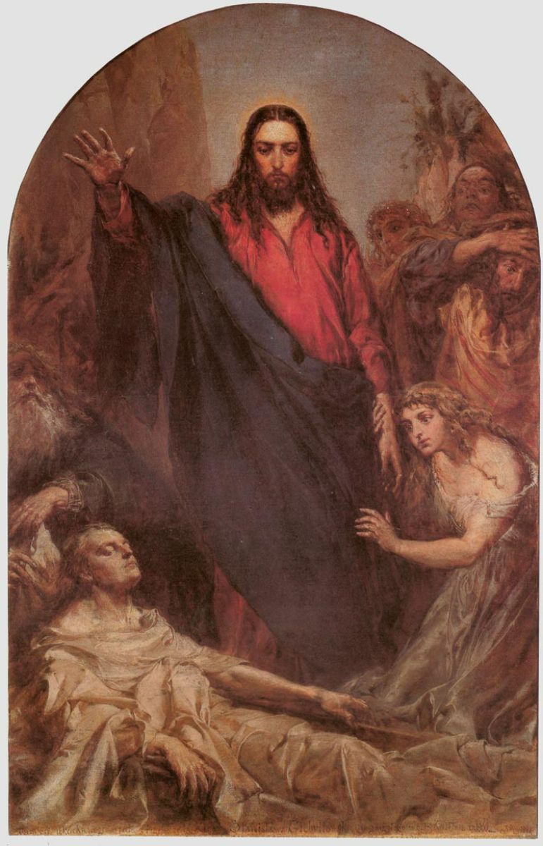 Portrait of Maria Puslowska Painting by Jan Matejko