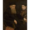 Old man and his servant, 1565 