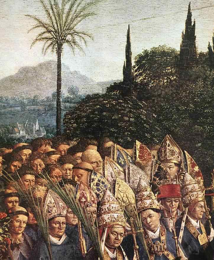 The Ghent Altarpiece- Adoration of the Lamb (detail 7) 1425-29 