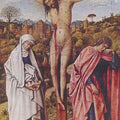 Christ on the cross between Mary and John 