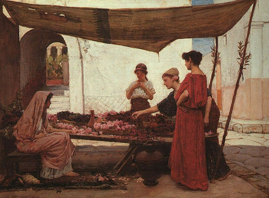 Flower Stall Painting by John William Waterhouse