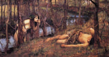 A Naiad 1893 also known as Hylas with a Nymph Painting artwork preview