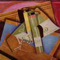 Still life with bottle of Bordeaux 