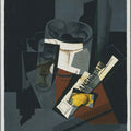 Fruit Dish Glass And Lemon Still Life With Newspaper 