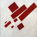 Suprematism With Eight Red Rectangles